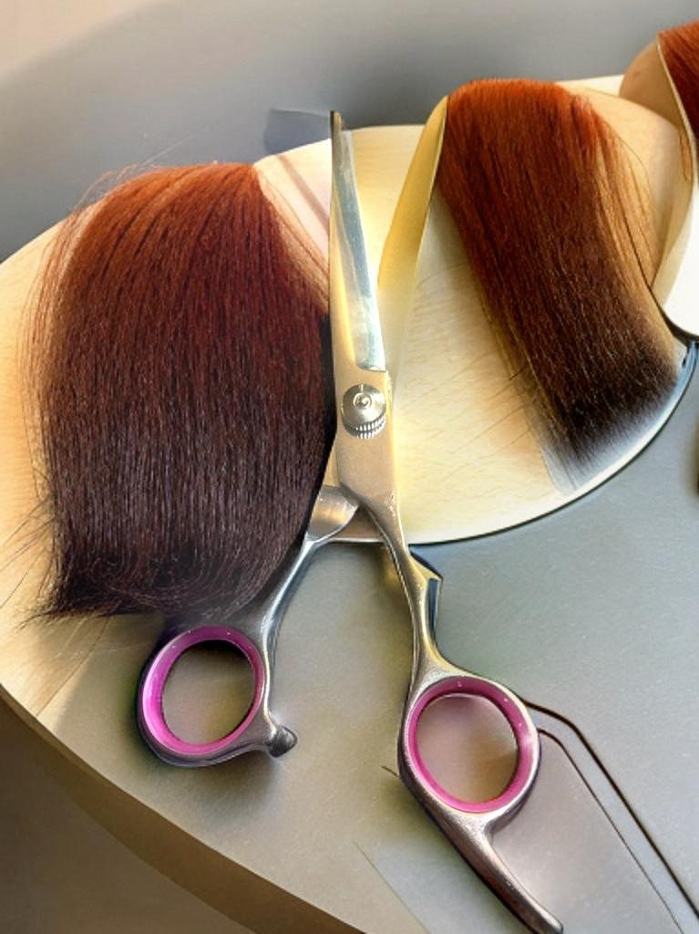 Silver Pink Hair Scissors
