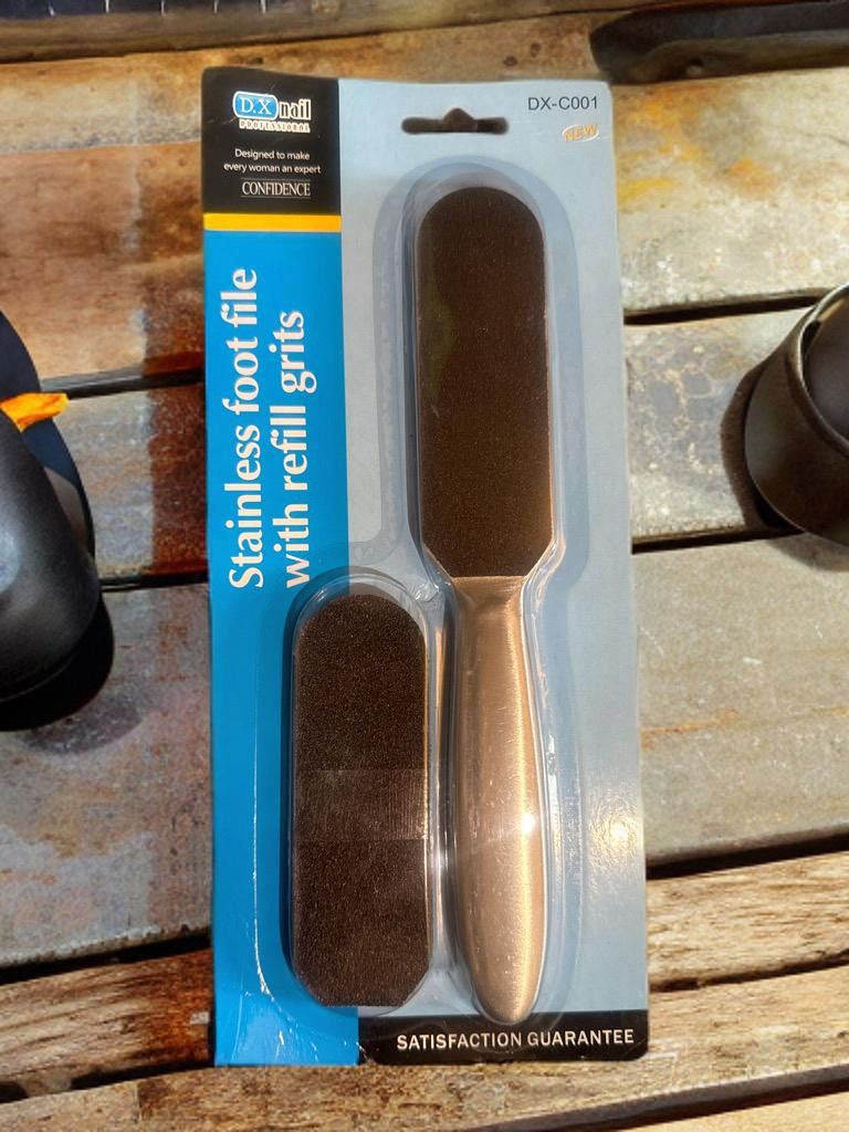 Stainless Steel Toenail File with Refills - DX-C001